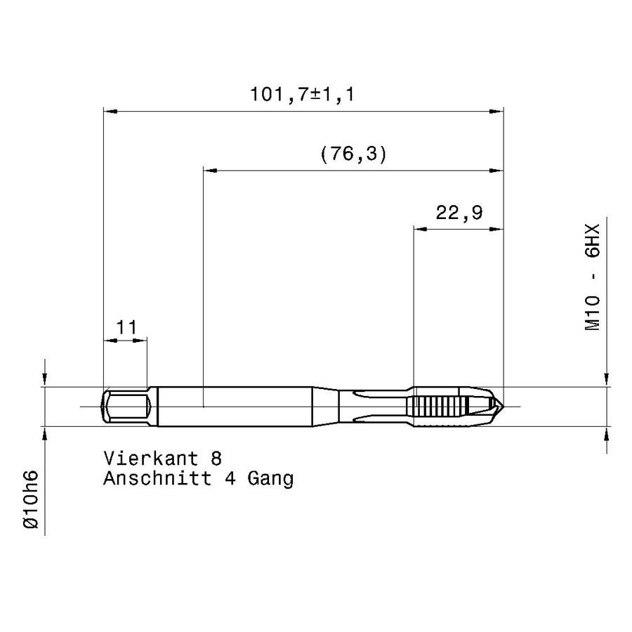4646 10.000 схема метчика машинного m с размерами