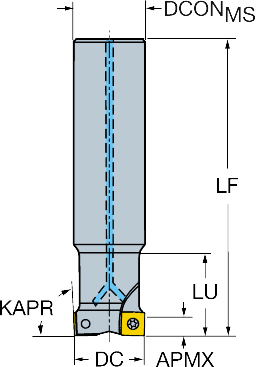 Фото 2: 490-032A32-08L фреза со сменными пластинами