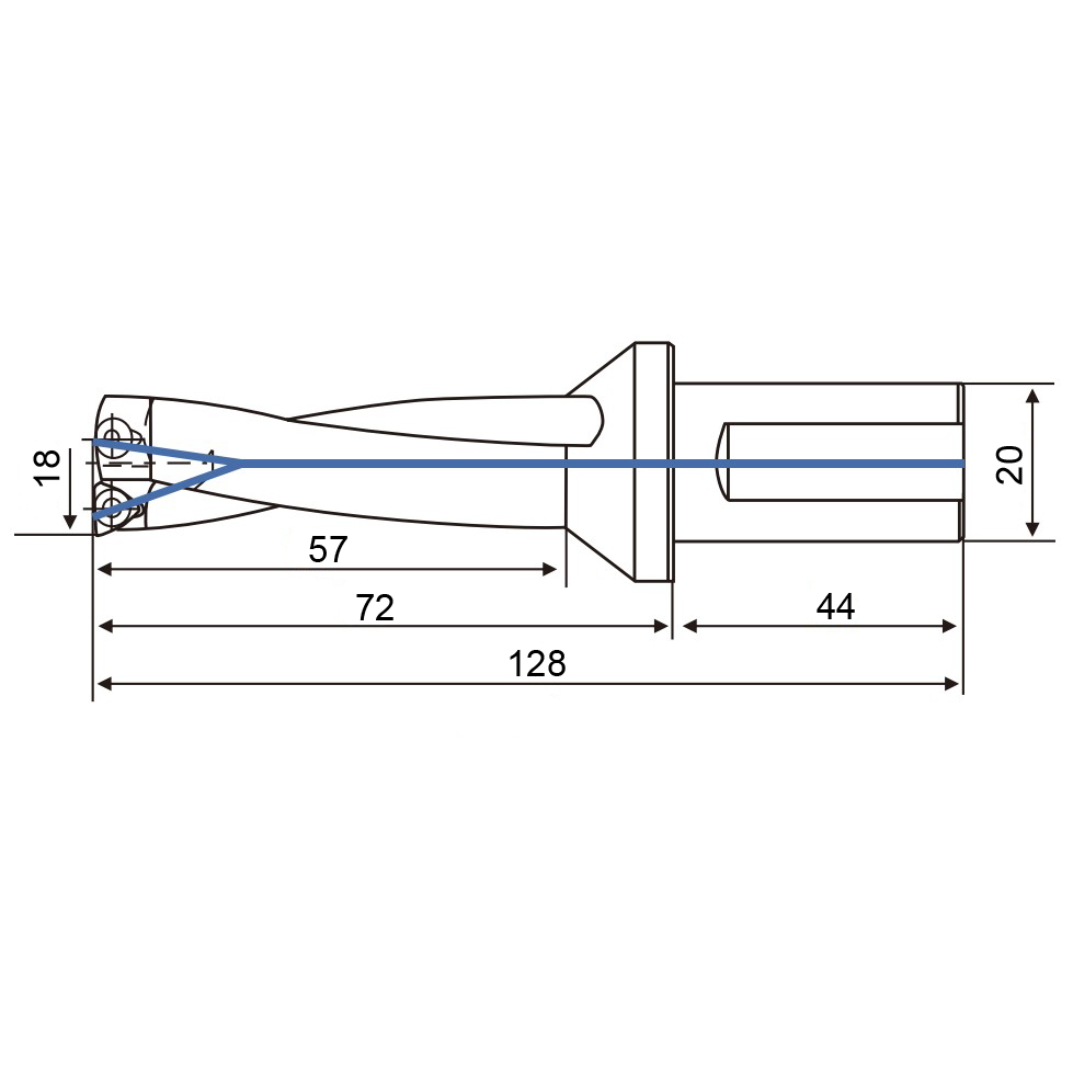 Фото 2: 18.0мм C20-3D18-57WC03 cверло корпусное (z)