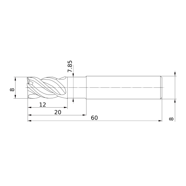 Фото 2: MPSHVD0800N020 фреза