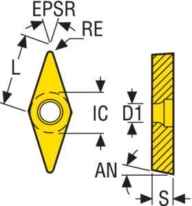 Фото 2: VBMT 160404 F1 TS2000 пластина для точения