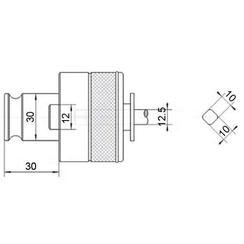 Фото 2: GT24 12,5х10 M16 ISO цанга быстросменная резьбонарезная с обгонной муфтой OLICNC