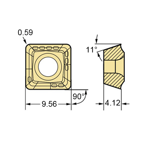P4841P 5R E57 WKP35S пластин для сверла - фотография 2 Фото 2: P4841P 5R E57 WKP35S пластин для сверла