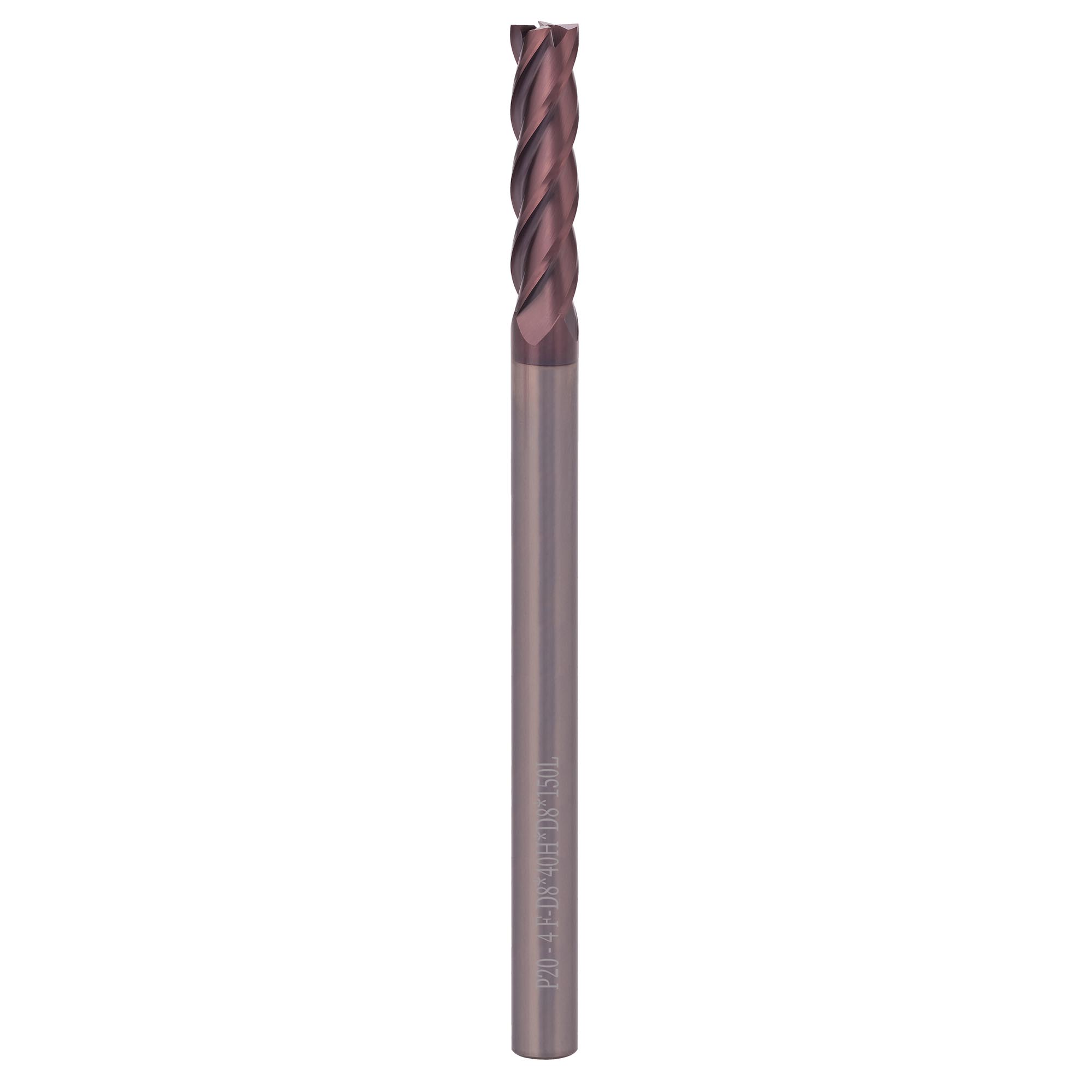 8х8х40х150 ц/х 4F TiAlN фреза концевая Qtool - фотография 1 Фото 1: 8х8х40х150 ц/х 4F TiAlN фреза концевая Qtool