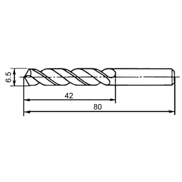 Фото 2: 6.5х42х80мм cверло цельное твердосплавное (pz)