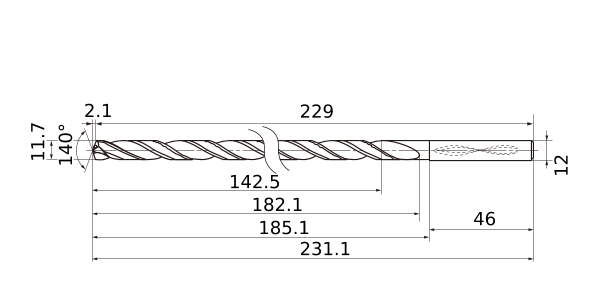 Фото 3: MPS1170-L12C VP15TF сверло твердосплавное под СОЖ 