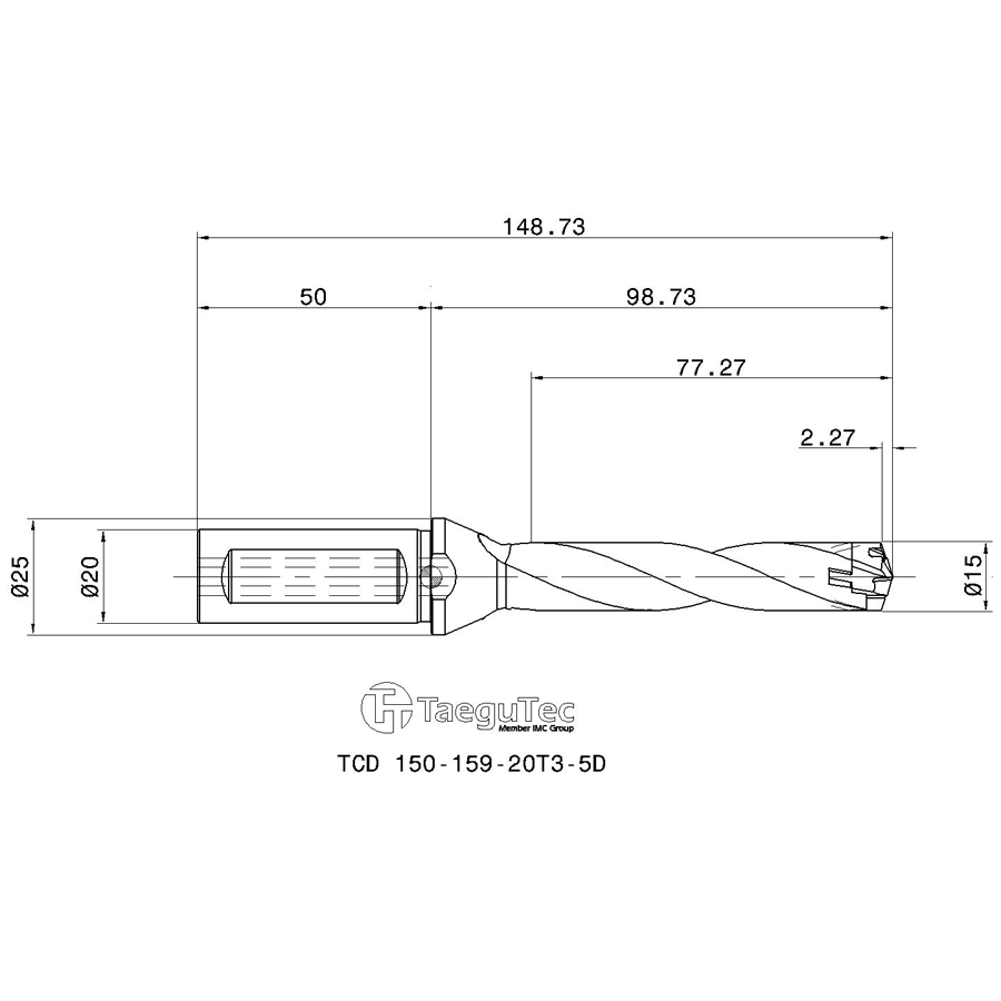 tcd 150-159-20t3 5d схема корпуса сверла для пластин с размерами