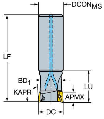 Фото 2: R390-32A32-11M фреза со сменными пластинами