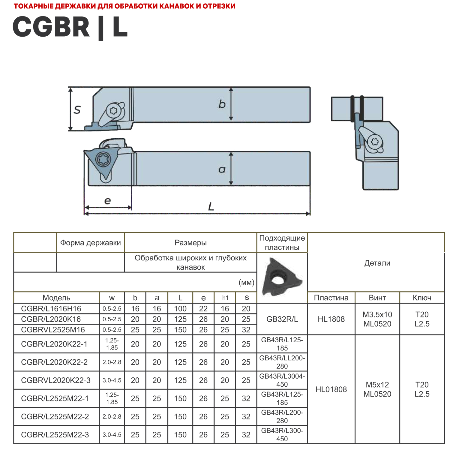 Фото 2: CGBR1616H16 державка токарная (z) Qtool