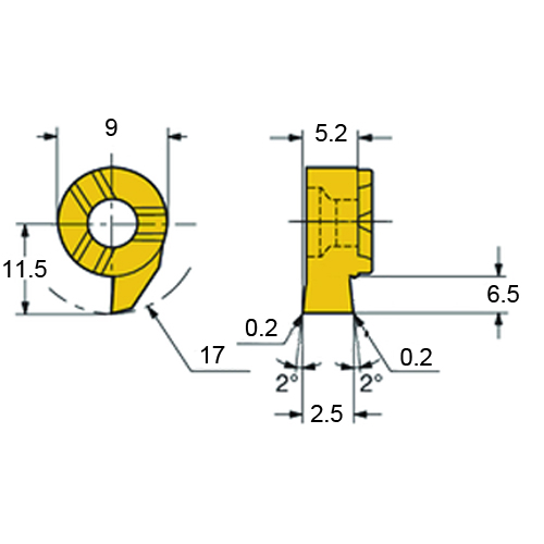Фото 2: MB-09G250-00-17L 1025 головка сменная для корпусного сверла