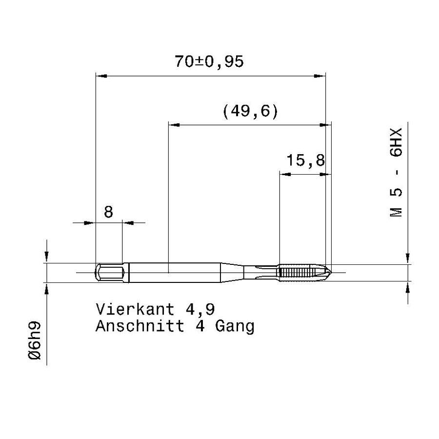 4218 5.000 m5 схема с размерами метчик машинный m