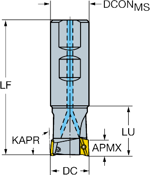 Фото 2: R390-025B25-17L фреза со сменными пластинами