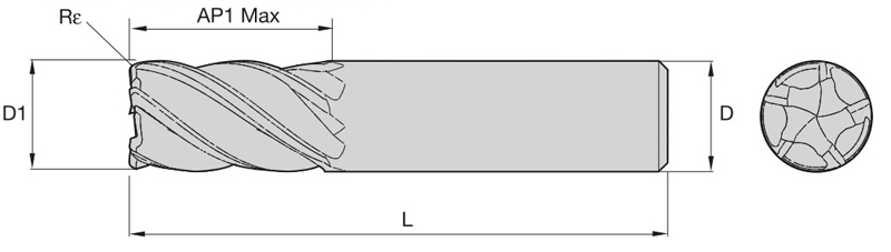 UCDE1000A5ARA KCPM15 фреза - фотография 2 Фото 2: UCDE1000A5ARA KCPM15 фреза