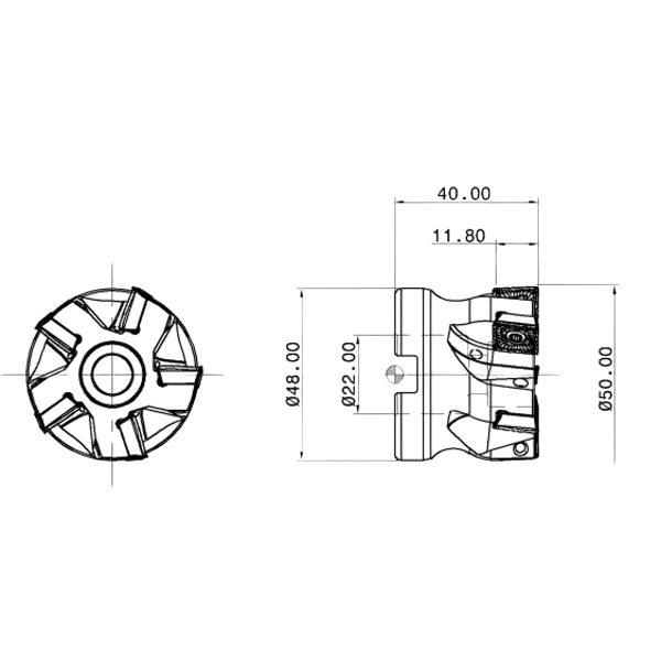 Фото 2: F90SD D050-05-22-12 фреза со сменными пластинами