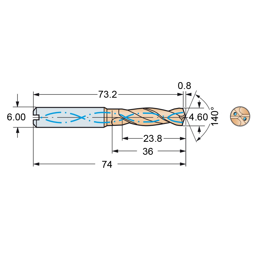 r846-0460-50-a1a 1220 схема твердосплавного сверла с размерами