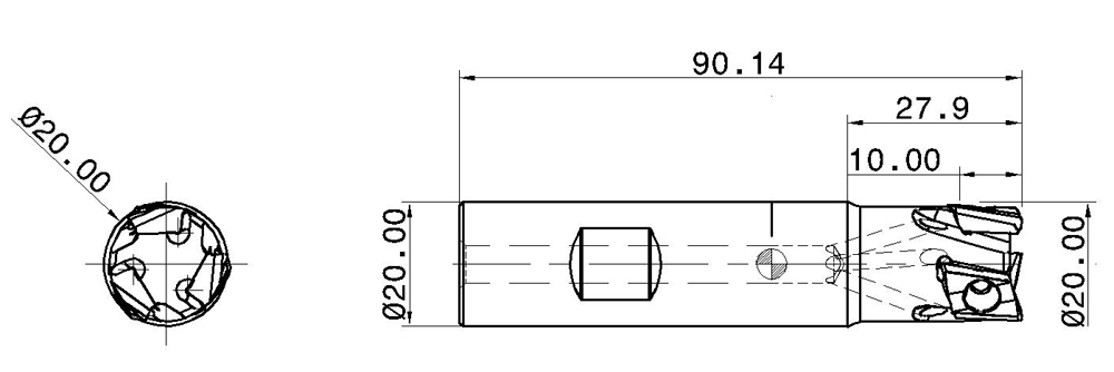 Фото 2: T290 ELN D20-03-W20-10 фреза со сменными пластинами