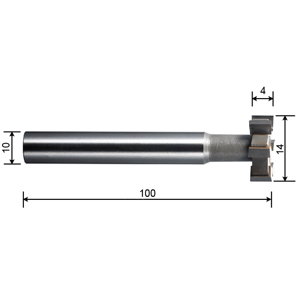 Фото 2: 14х4 ц/х z=4 BK10 (W2) фреза Т-образная для пазов сегментных шпонок Deskar