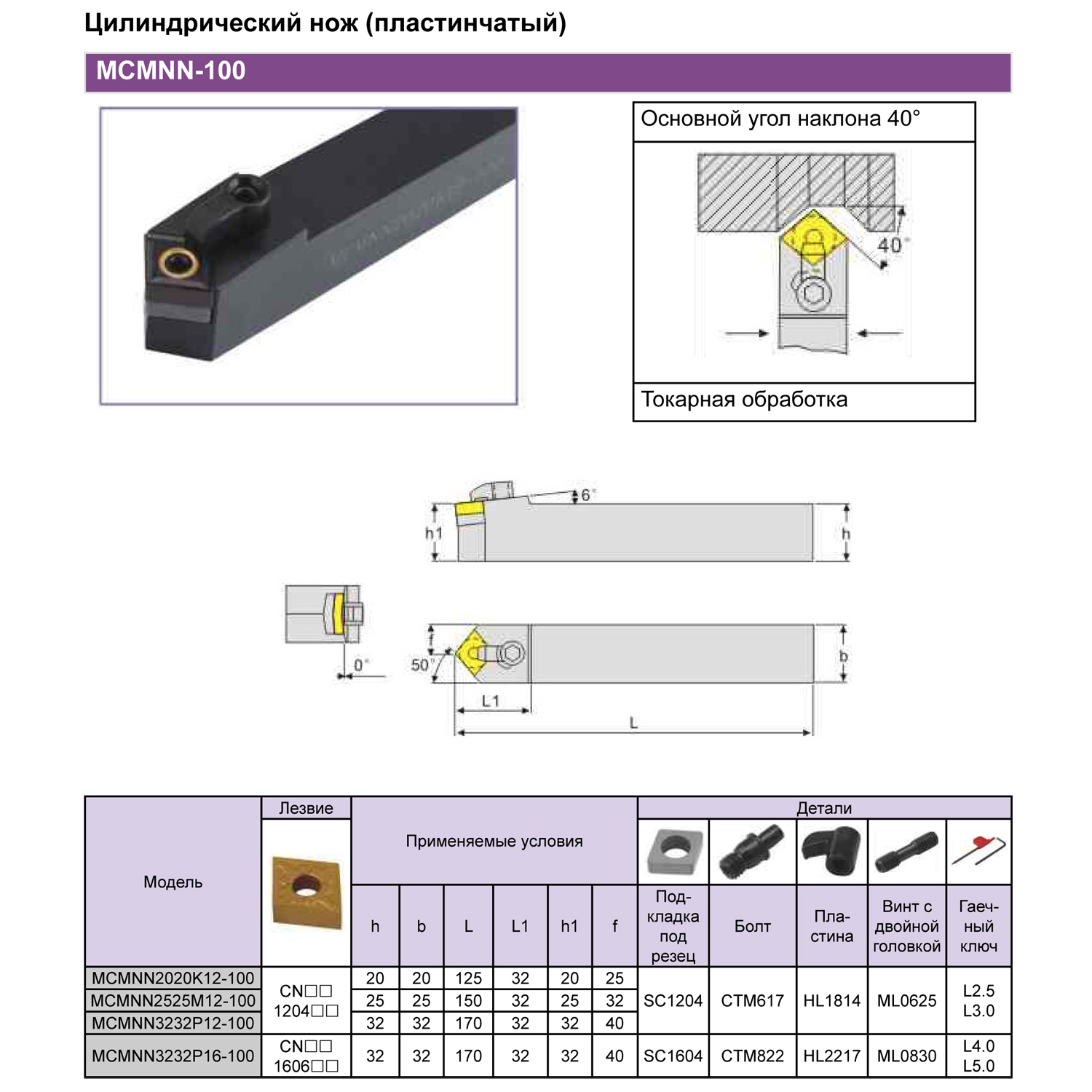 Фото 3: MCMNN3232P16-100 державка токарная (z) Qtool
