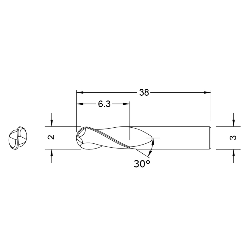 Фото 2: 48737 фреза сферическая