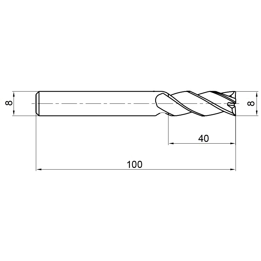 Фото 2: GM-4EX-D8.0-G фреза
