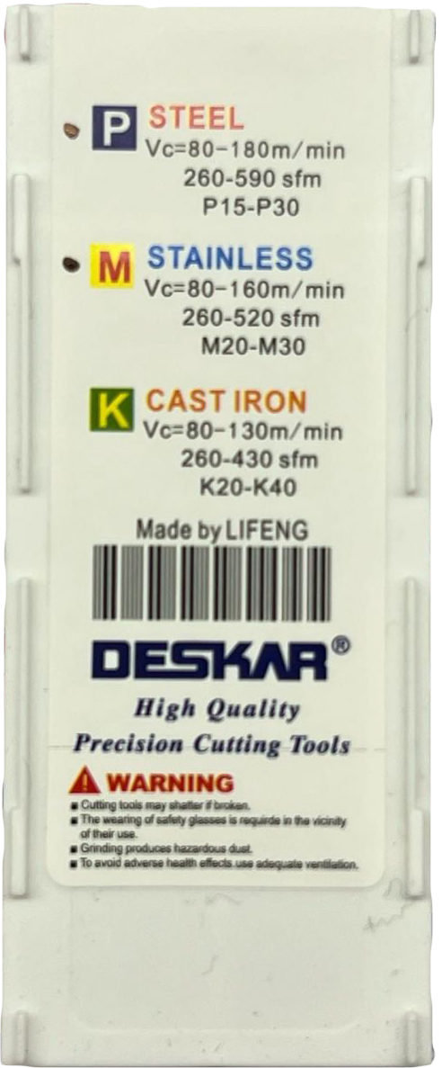 Фото 7: 16IR 0.5 ISO LDA пластина резьбовая DESKAR