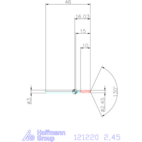 Фото 2: 121220 2.45 cверло твердосплавное 