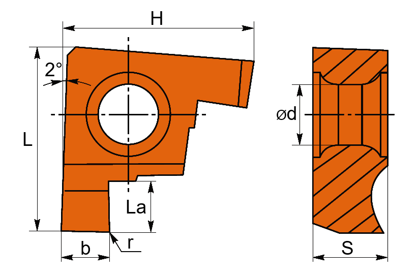 Фото 2: GER200 B PM125  отрезная, канавочная пластина