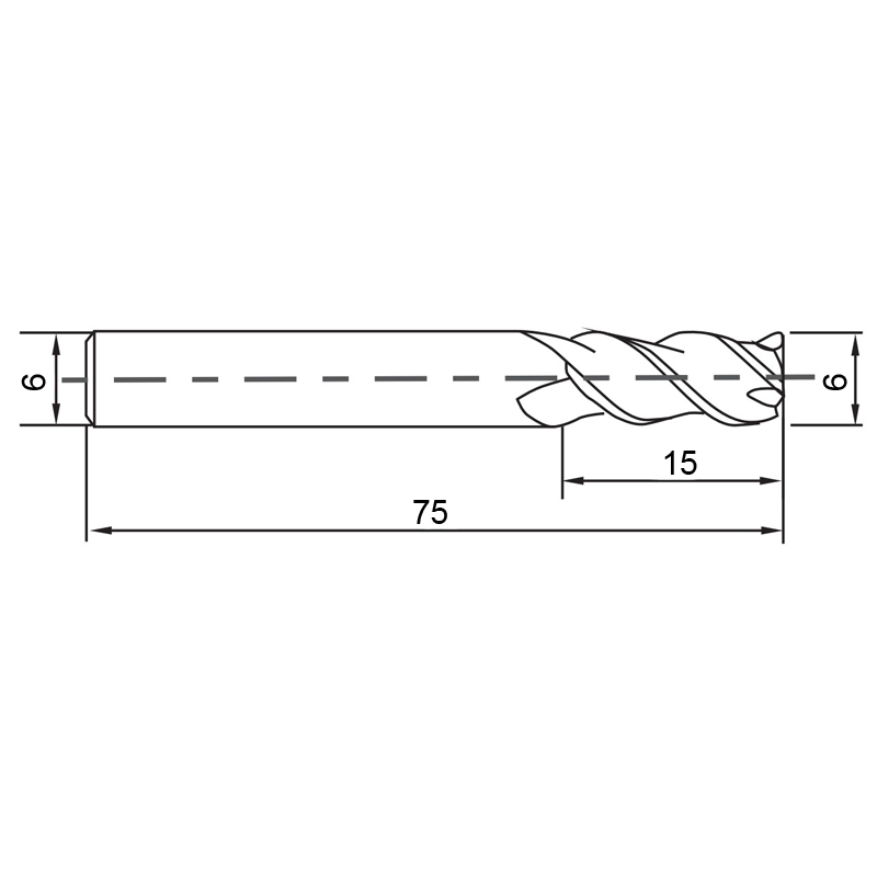 Фото 2: MS060S-75-4F-2.5D фреза концевая