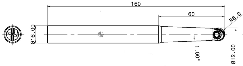 Фото 2: HCM D12-D-L160-C16 фреза со сменными пластинами