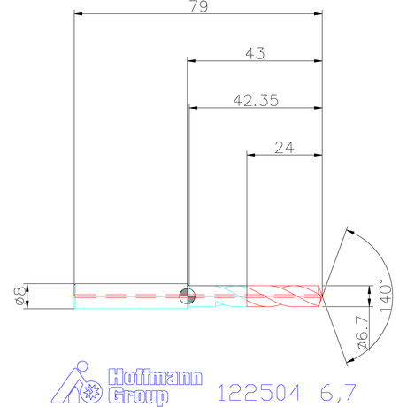 122504 6,7 схема твердосплавного сверла с размерами