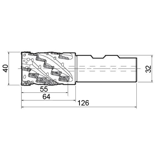 Фото 2: MECH040-W32-11-6-4T фреза со сменными пластинами