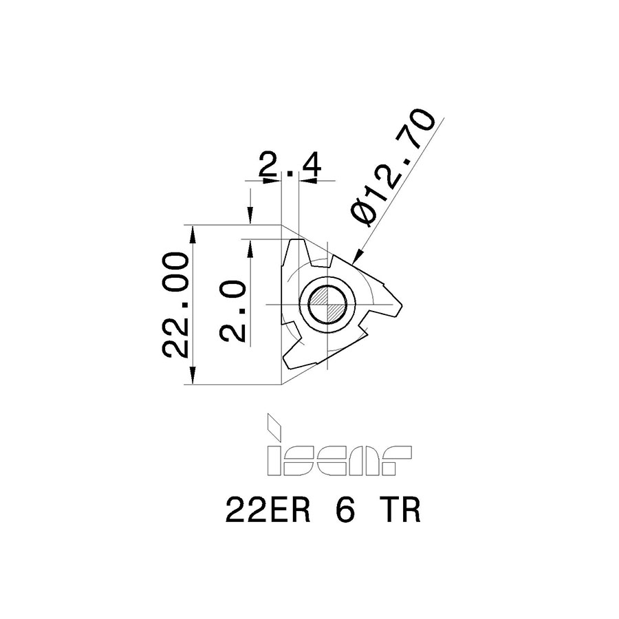 Фото 2: 22ER 6 TR IC908 пластина резьбовая