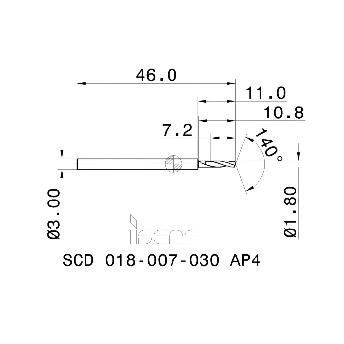 Фото 2: SCD 018-007-030 AP4 сверло твердосплавное
