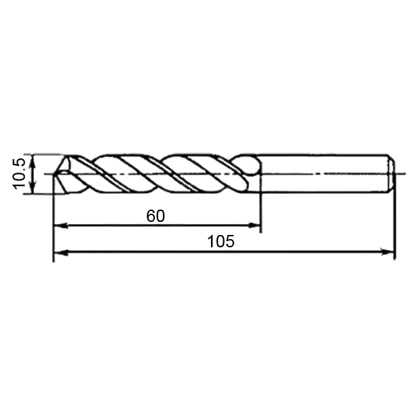 Фото 2: 10.5х60х105мм cверло цельное твердосплавное (pz)