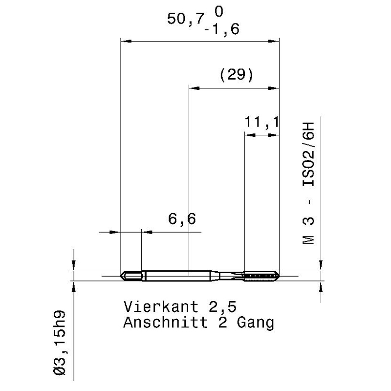 4035 3.000 m3х0,5 схема с размерами метчик машинный m