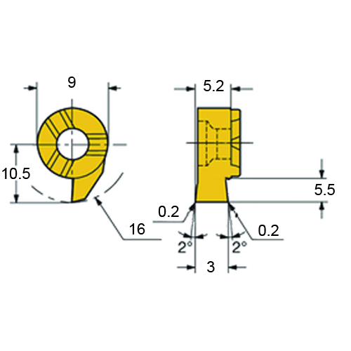 Фото 2: MB-09G300-00-16L 1025 головка сменная для корпусного сверла