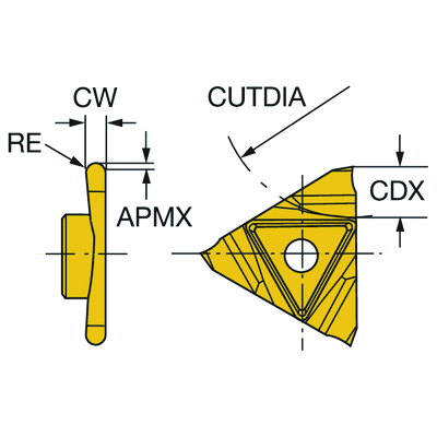 Фото 2: N123U3 0100 RS 1125 отрезная, канавочная пластина
