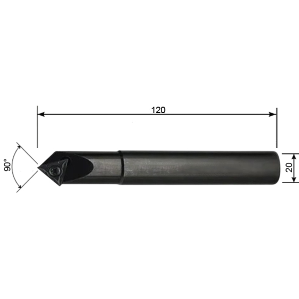 DX45-TC16-C20T1-120 корпус фрезы фасочной под пластины Deskar - фотография 2 Фото 2: DX45-TC16-C20T1-120 корпус фрезы фасочной под пластины Deskar