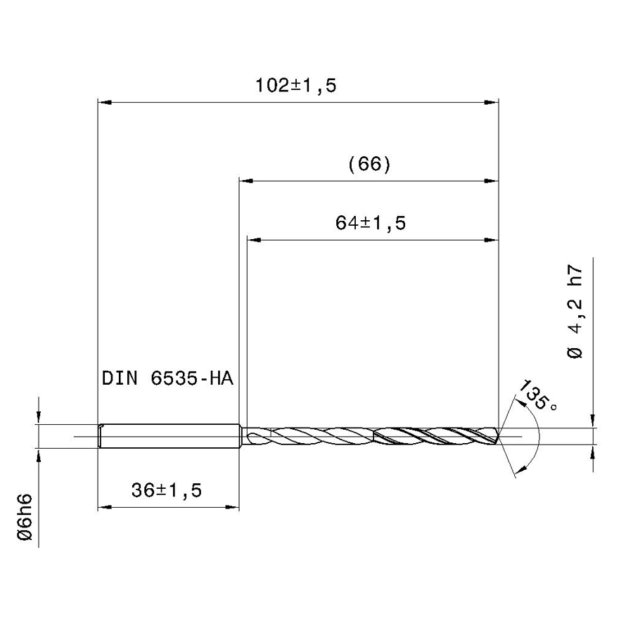 5525-4,200 схема твердосплавного сверла с размерами