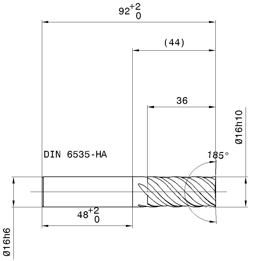 Фото 2: 6765 16.000 фреза концевая