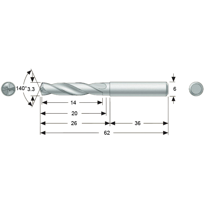 Фото 2: SD1103-0330-014-06R1 сверло твердосплавное