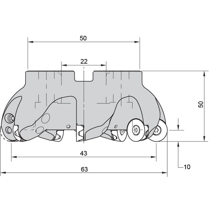 Фото 2: 63A04RS90RC20C фреза со сменными пластинами