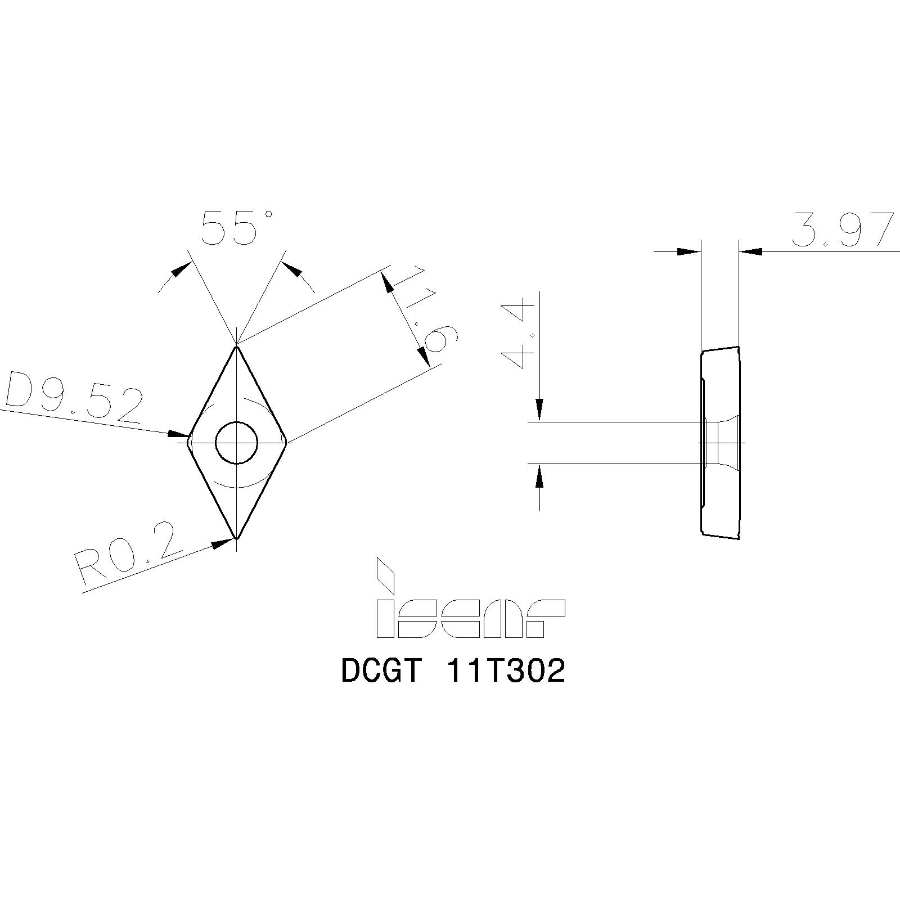 Фото 2: DCMT 11T302 IC30N пластина для точения