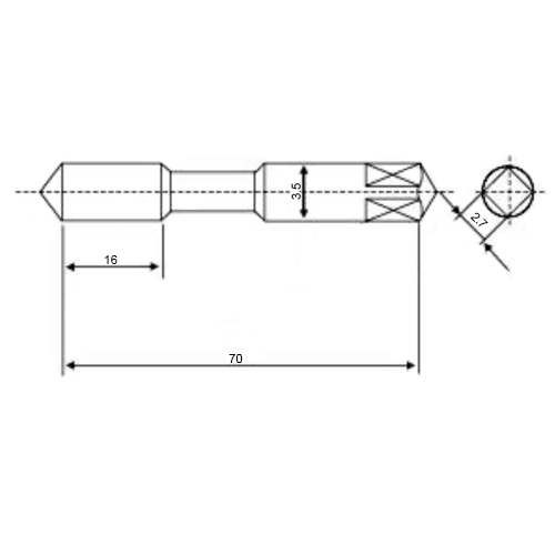 Метчик раскатник М5.0х0.8 6h HSS-E TIN DIN376 1117 Qtool - фотография 2 Фото 2: Метчик раскатник М5.0х0.8 6h HSS-E TIN DIN376 1117 Qtool