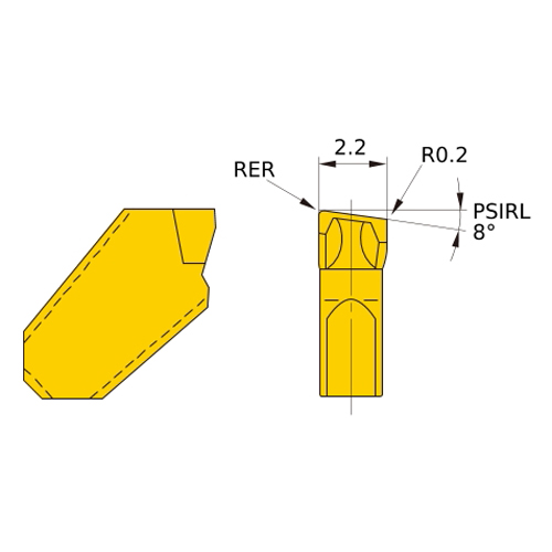 Фото 2: KGT2R US735 отрезная и канавочная пластина