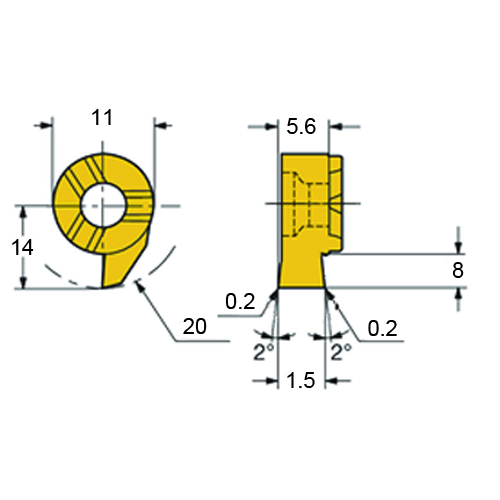 Фото 2: MB-11G150-02-20L 1025 головка сменная для корпусного сверла