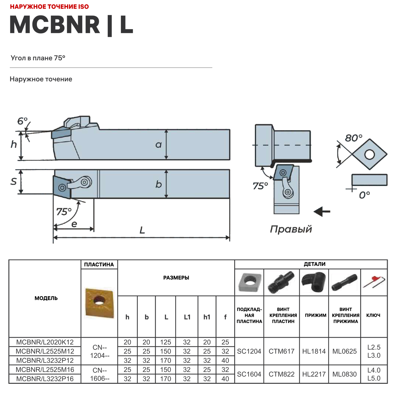 Фото 2: MCBNL3232P12 державка токарная (z) Qtool