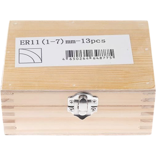 Фото 2: Набор цанг ER11 - 13шт (1, 1.5, 2, 2.5, 3, 3.5, 4, 4.5, 5, 5.5, 6, 6.5, 7) точность 0,010 мм (И)