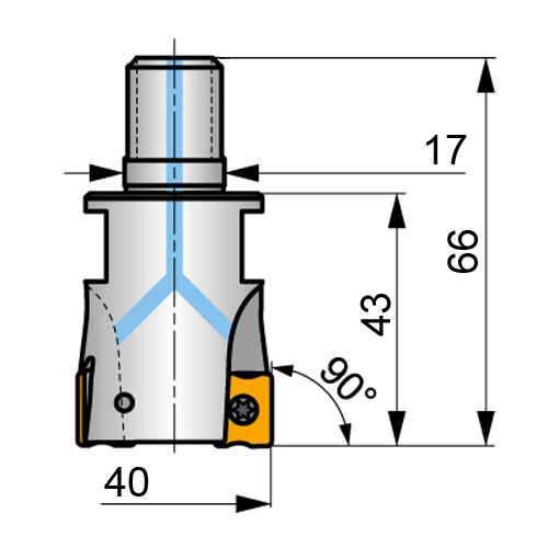 Фото 2: 40A3R043M16-SLN12-C фреза со сменными пластинами
