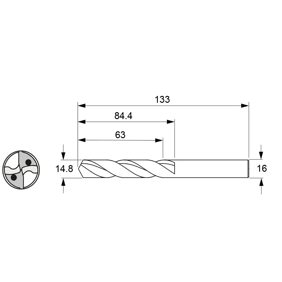 Фото 2: 122778 14.8 cверло твердосплавное под СОЖ